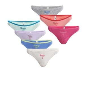No Boundaries women's  Days of the Week Panty Set - Multicolor
